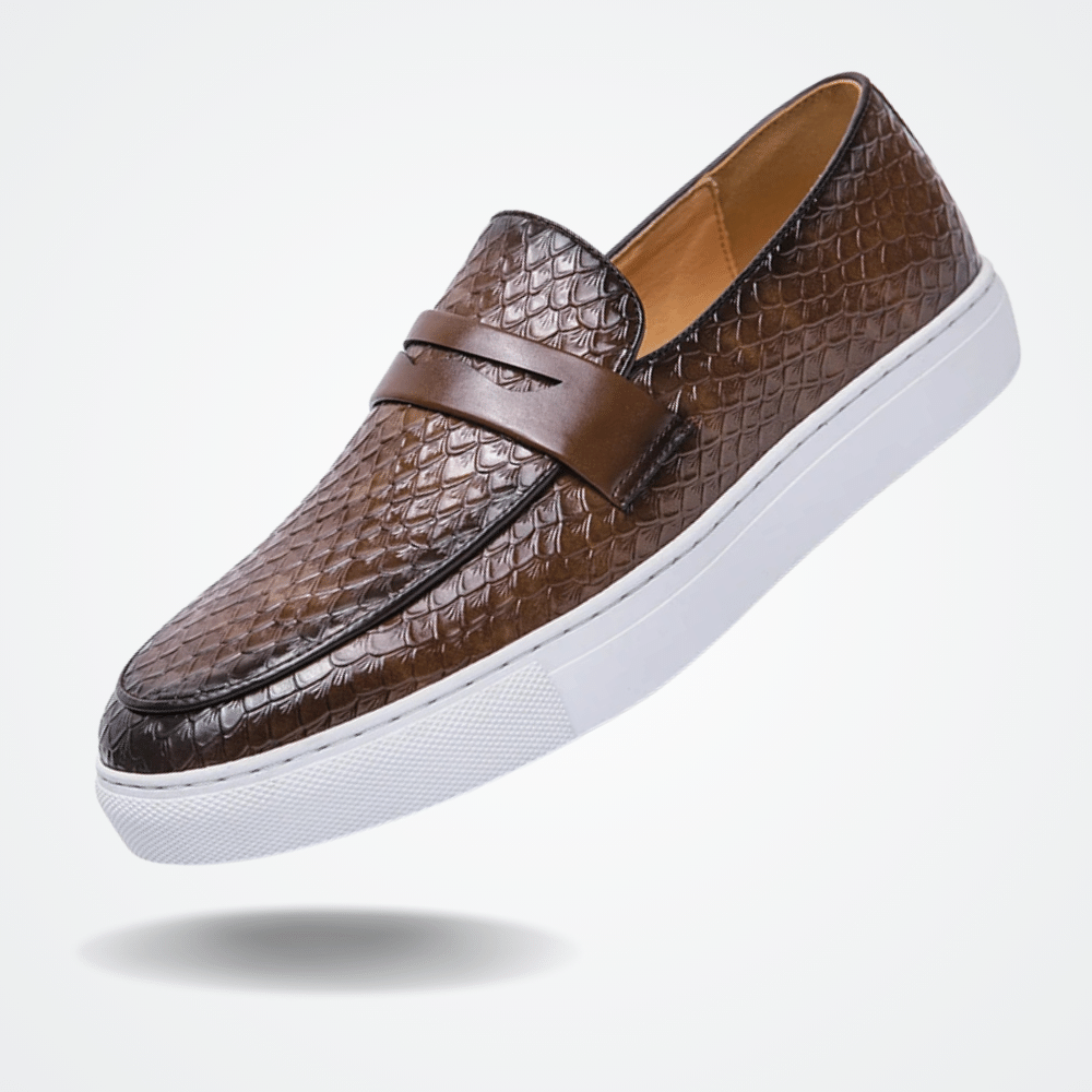 Leather Moccasin Slip On for Men Toulon Verno